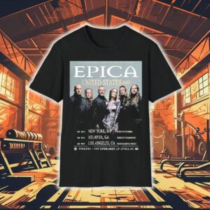 Epica 2025 US concert schedule tshirt