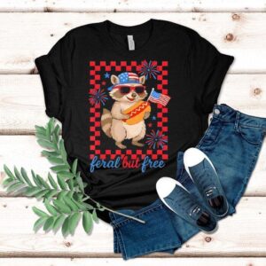 Wild And Proud July Fourth Raccoon Tshirt Wild And Proud July Fourth Raccoon Tshirt