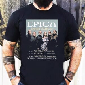 Epica 2025 US concert schedule tshirt