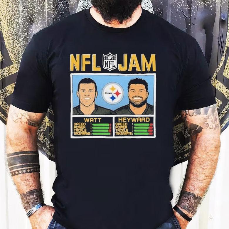 Pittsburgh Steelers stars TJ Watt and Cameron Heyward NFL tribute t-shirt Pittsburgh Steelers stars TJ Watt and Cameron Heyward NFL tribute t-shirt