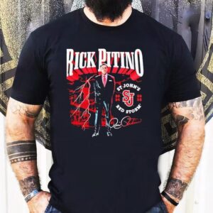 St Johns basketball coach Rick Pitino stylish city skyline tshirt