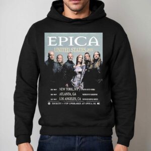 Epica 2025 US concert schedule tshirt 2 Epica Us Concert Schedule T Hoodie