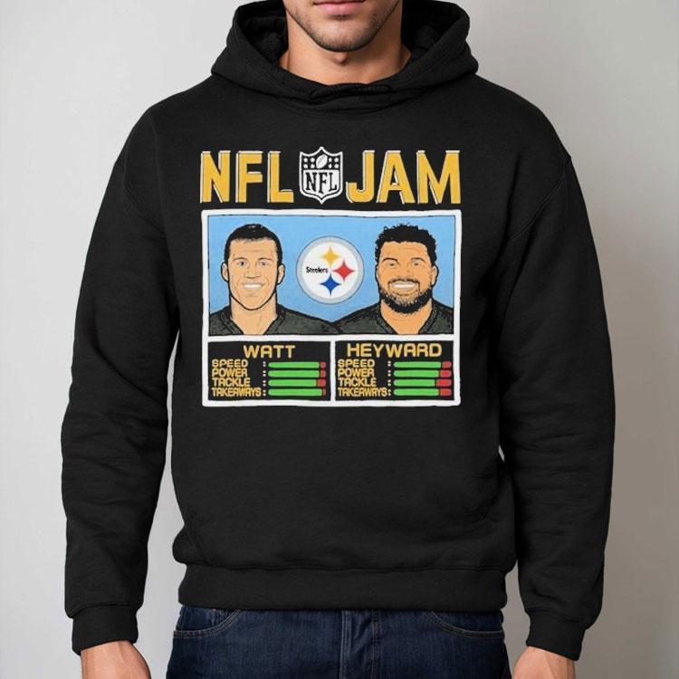 Pittsburgh Steelers stars TJ Watt and Cameron Heyward NFL tribute t-shirt Pittsburgh Steelers stars TJ Watt and Cameron Heyward NFL tribute t-shirt