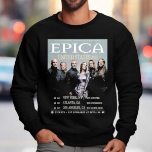 Epica 2025 US concert schedule tshirt 3 Epica Us Concert Schedule T Sweatshirt