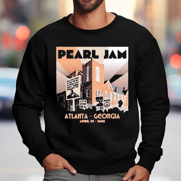 Pearl Jam 2025 tour stop in Atlanta featuring dark matter theme t-shirt Pearl Jam 2025 tour stop in Atlanta featuring dark matter theme t-shirt