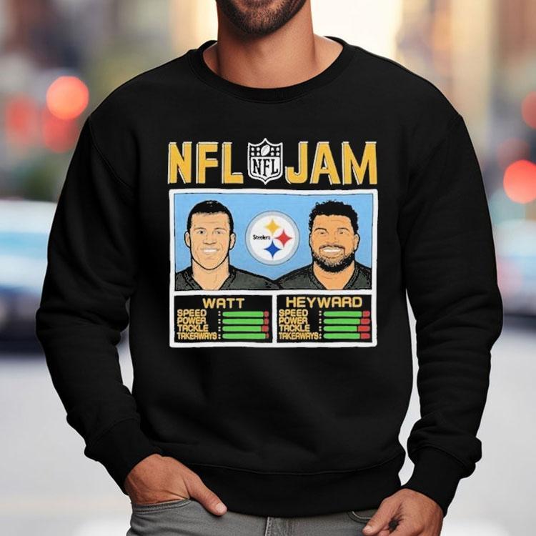 Pittsburgh Steelers stars TJ Watt and Cameron Heyward NFL tribute t-shirt Pittsburgh Steelers stars TJ Watt and Cameron Heyward NFL tribute t-shirt