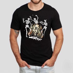 Burning bones design on a cool t-shirt