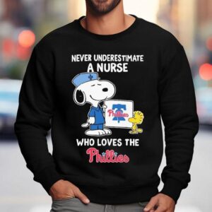 Celebrate Nurses Who Are DieHard Philadelphia Phillies Fans With This Snoopy And Woodstock TShirt 3 Celebrate Nurses Who Are Diehard Philadelphia Phillies Fans With This Snoopy And Woodstock T Sweatshirt