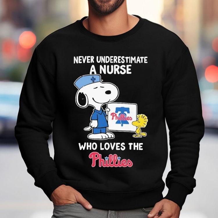 Celebrate Nurses Who Are DieHard Philadelphia Phillies Fans With This Snoopy And Woodstock TShirt Celebrate Nurses Who Are DieHard Philadelphia Phillies Fans With This Snoopy And Woodstock TShirt
