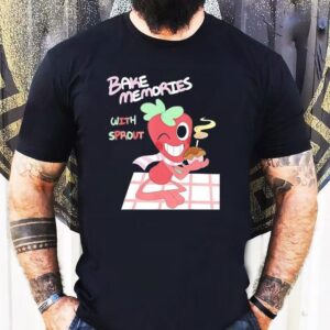 Cherish Sweet Moments In A Blooming Strawberry Print T-shirt