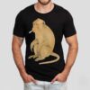 Playful primate puffing on a cigarette graphic tshirt