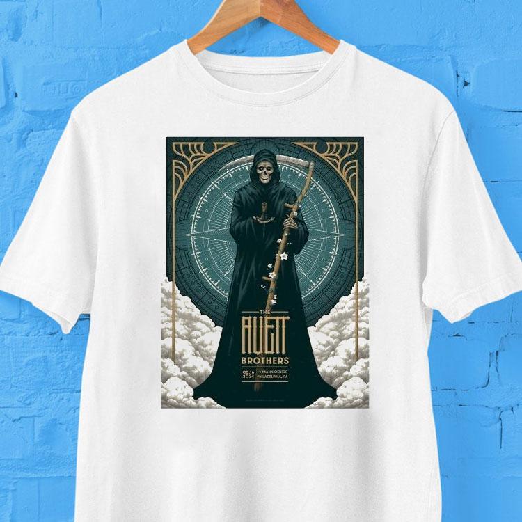 Avett Brothers Philadelphia concert 2024 grim reaper design tshirt Avett Brothers Philadelphia concert 2024 grim reaper design tshirt
