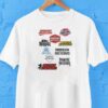 Contemporary music icons showcase diverse logo designs t-shirt