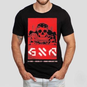 Guns N Roses 2025 Korea concert at Incheon Moonlight Park tshirt