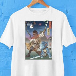 Kai Brightstar and Nubs featured in final 2025 Star Wars Japan badge design tshirt