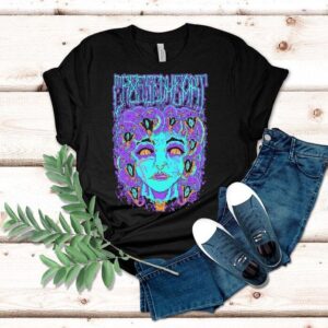 Mythical Medusa Design With Crossed Heart Detail Tshirt