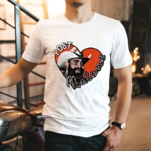 Post Malone announces 2025 stadium tour with heart design t-shirt