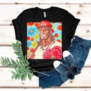 Stylish Elly De La Cruz Floral Pocket Design Tshirt