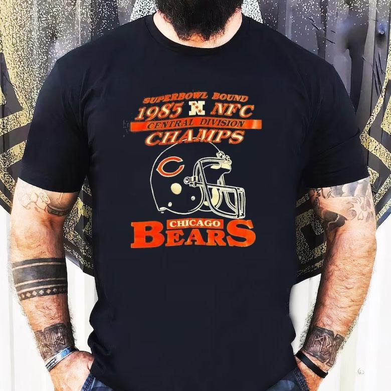 1985 Chicago Bears NFC Champions Retro Super Bowl T-shirt 1985 Chicago Bears NFC Champions Retro Super Bowl T-shirt
