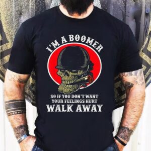 Boomer Humor Alert Dont Get Offended Skull And Cigarettes Tshirt