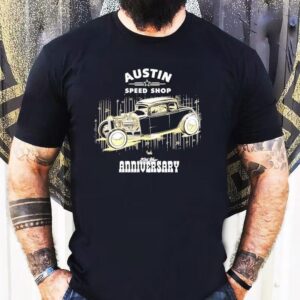 Celebrate two decades of Austin Speed Shop with this exclusive t-shirt