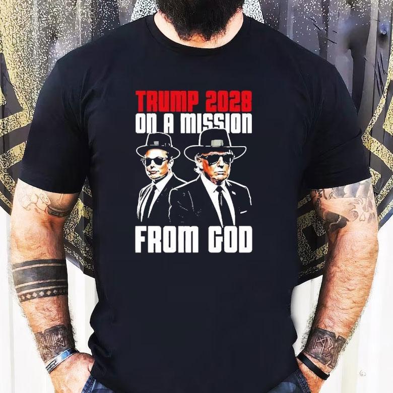 Divine mission inspired Trump 2028 and Elon Musk t-shirt Divine mission inspired Trump 2028 and Elon Musk t-shirt