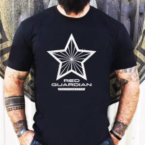 Heroic style with this red guardian t-shirt