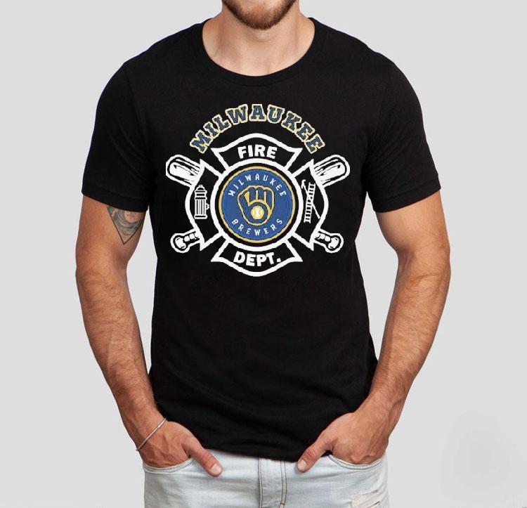 Milwaukee Fire Department Crew Honors Brewers With Special T-Shirt Milwaukee Fire Department Crew Honors Brewers With Special T-Shirt