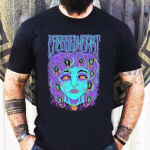 Mythical Medusa Design With Crossed Heart Detail Tshirt