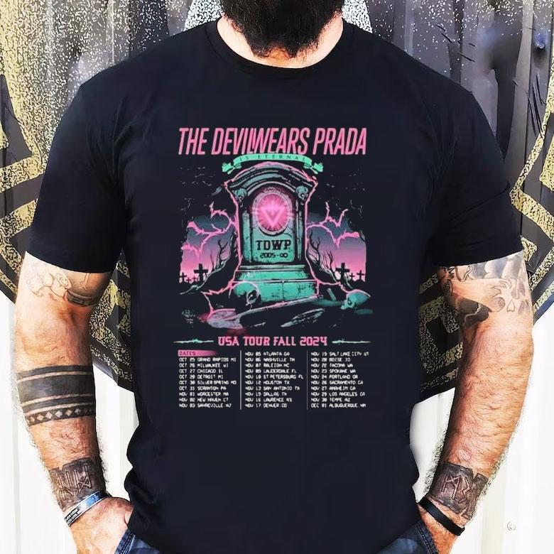 Prada Devil 2024 US Tour Dates Tshirt Prada Devil 2024 US Tour Dates Tshirt
