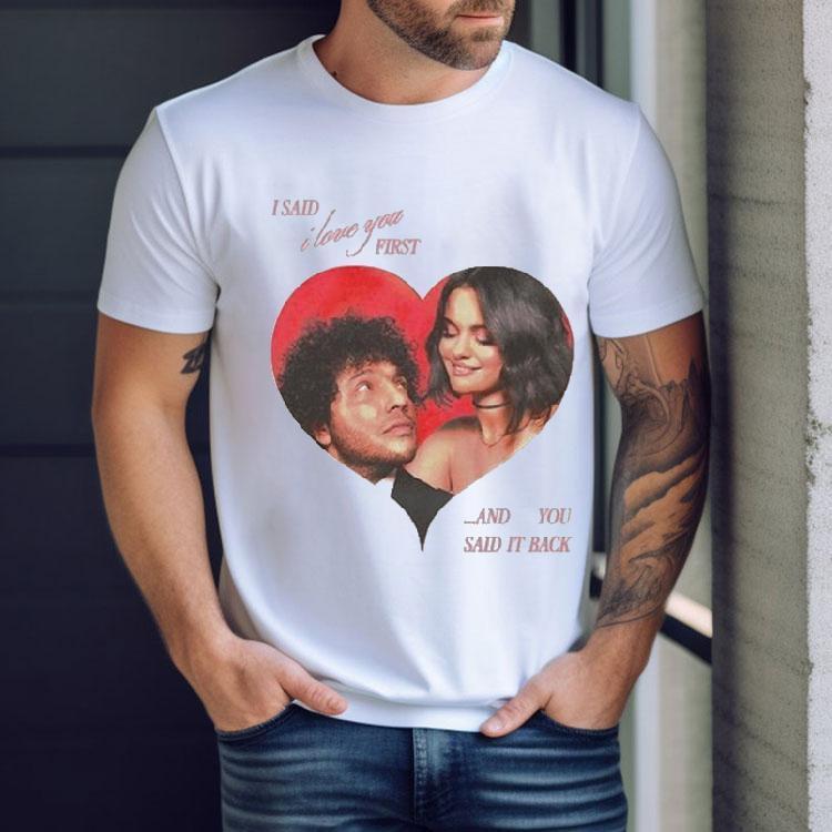 Selena Gomez recalls sweet love confession in romantic heart tshirt Selena Gomez recalls sweet love confession in romantic heart tshirt