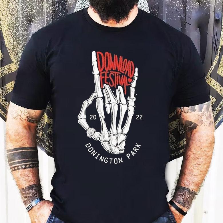 Skeleton hands design rocks Download Fest 2022 lineup tshirt Skeleton hands design rocks Download Fest 2022 lineup tshirt