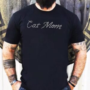 Sparkling rhinestone design for feline lovers t-shirt