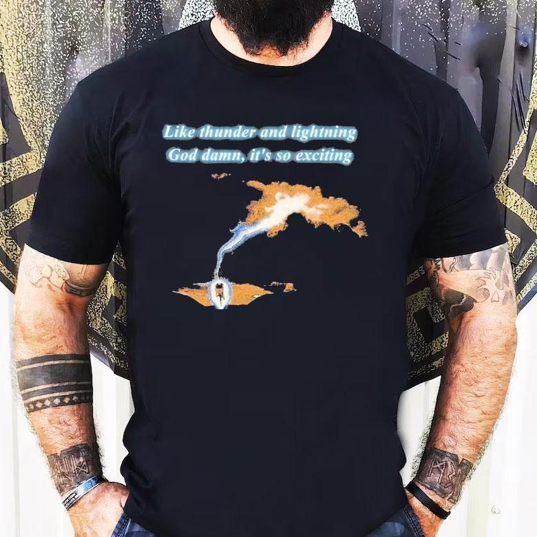 Thin Lizzy Rocks With Thunderous Energy On This Epic T-Shirt Thin Lizzy Rocks With Thunderous Energy On This Epic T-Shirt