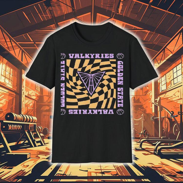 Vintage inspired wave pattern design for Golden State Valkyries t-shirt Vintage inspired wave pattern design for Golden State Valkyries t-shirt