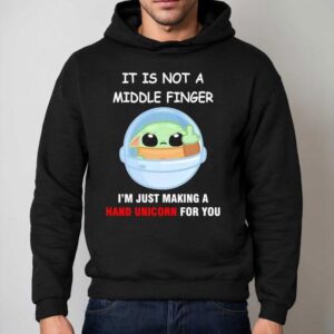 Baby Yoda Creating A Magical Hand Unicorn Just For You Hoodie