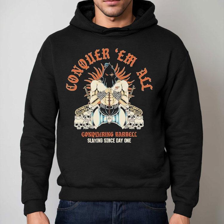 Dominate the gym from day one with this powerful barbell tshirt Dominate the gym from day one with this powerful barbell tshirt