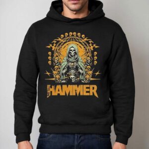 Grim reaper skull globe design metal hammer tshirt 2 Grim Reaper Skull Globe Design Metal Hammer T Hoodie
