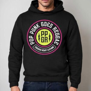 Reggae Meets Pop Punk In This Edgy Crossed Heart Design T Hoodie