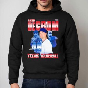 Texas Rangers Jacob Degrom 48 Baseball Tshirt 2 Texas Rangers Jacob Degrom Baseball T Hoodie