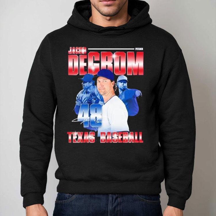 Texas Rangers Jacob Degrom 48 Baseball Tshirt Texas Rangers Jacob Degrom 48 Baseball Tshirt