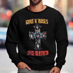 Guns N Roses Iconic Concert Look With This Vintage Tour T Sweatshirt