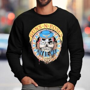 Guns N Roses Iconic Skull Design Battle Themed Sweatshirt