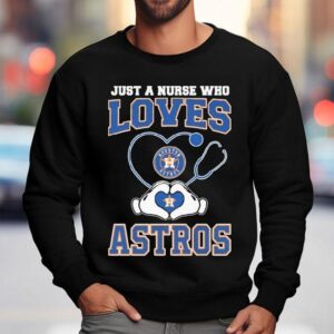Houston Astros Fan Shows Team Spirit With Heart Hands Tshirt 3 Houston Astros Fan Shows Team Spirit With Heart Hands T Sweatshirt