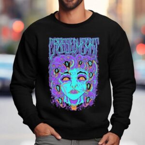 Mythical Medusa Design With Crossed Heart Detail T Sweatshirt