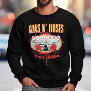 Rock Out In Style With This Classic Guns N Roses Jungle Themed Sweatshirt