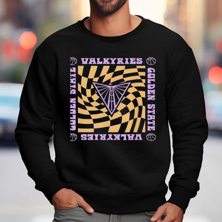 Vintage inspired wave pattern design for Golden State Valkyries t-shirt Vintage inspired wave pattern design for Golden State Valkyries t-shirt