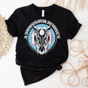 A Thousand Horses Black Horse Skull Shirt