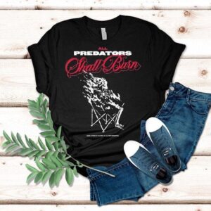 All Predators Shall Burn Afraid Of The Dark Co Skeleton Shirt