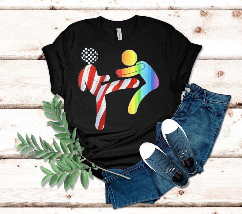 American Kicking Lgbt Pride Shirt American Kicking Lgbt Pride Shirt